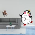 thumbnail image 2 of Centro de mesa de pingüino caballero acrílico, reloj de pared de madera, impermeable, decorativo, regalo encantador para el dormitorio, adorno multifu, 2 of 8
