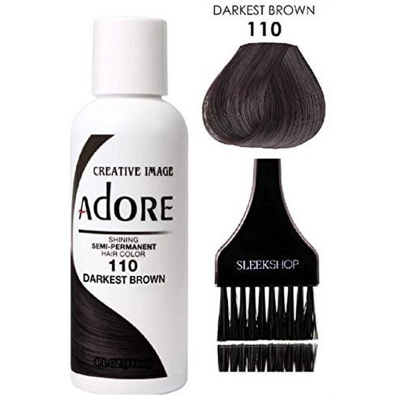 ADORE Creative Image Shining SEMI-PERMANENT Hair Color (w/ brush) No Ammonia - 110 Darkest Brown