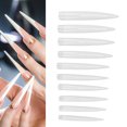 thumbnail image 4 of Long Nail Tip, False Nails Tips Safe Non- Multi-purpose Long Pointed 10pcs ABS  For Nail Extension UV Nails Manicure Learning Natural Color,Transparent Color, 4 of 8
