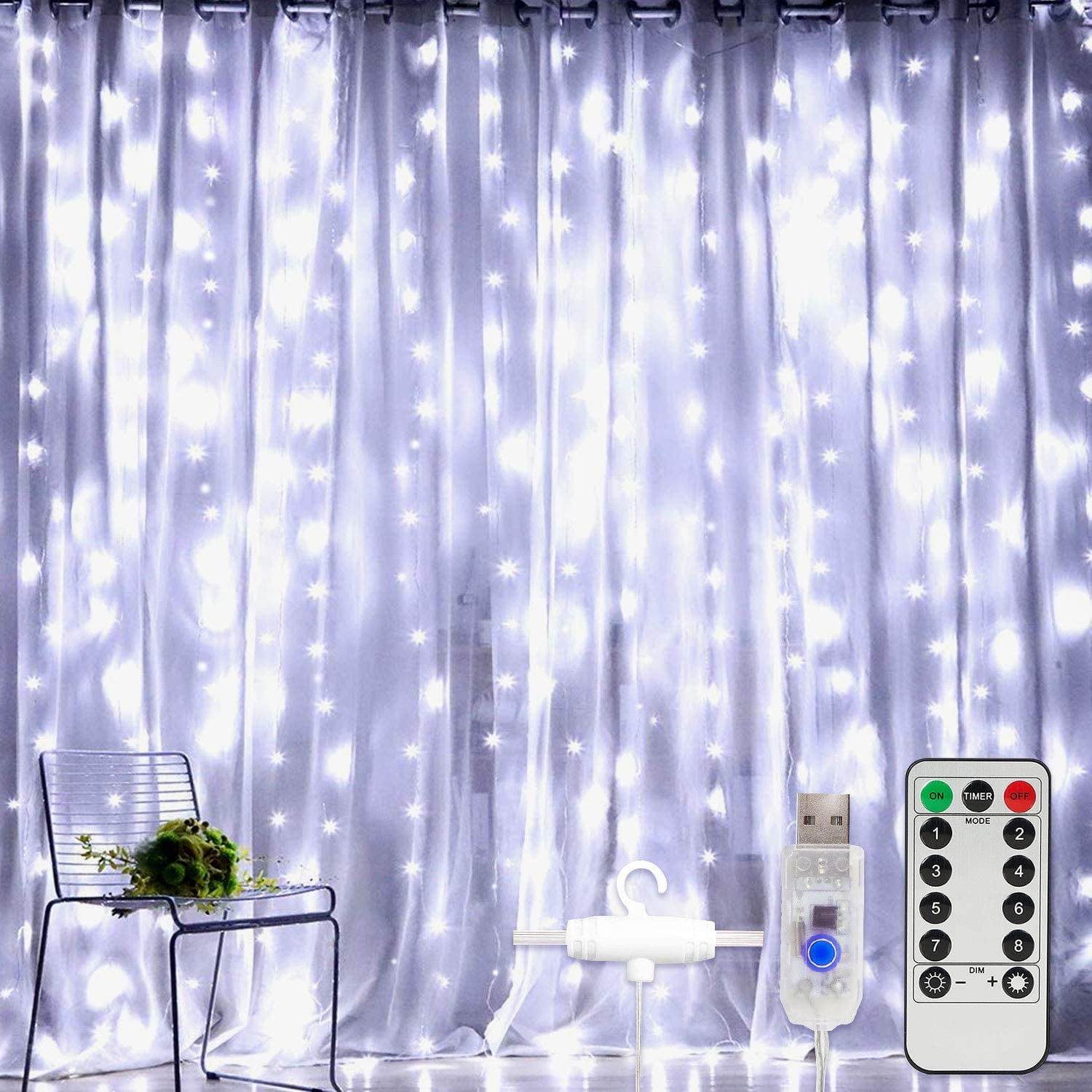 smart led curtain string lights