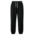 thumbnail image 4 of Bibifish Womens Waffle Knit Jogger Pants High Waisted Drawstring Elastic Waist Ribbed Ankle Cuffs Lounging Pants With Pockets, 4 of 4