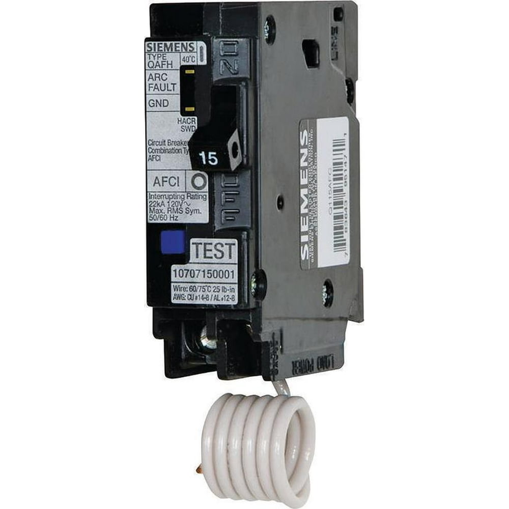 MES Q115AF Arc Fault Miniature Circuit Breaker, 120/240 VAC, 15 A, 1 P