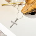 thumbnail image 6 of Zircon Cross-shape Temperament Necklace Trend Light Luxury Women Sweater Chain Female Hip-hop Non-fading Jewelry, 6 of 9