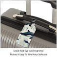thumbnail image 3 of Square 2Pack PU Leather Whale Cruise Luggage Tag with Privacy Cover and Name ID Tag for Travel Handbags Backpacks Luggage Tags, 3 of 6
