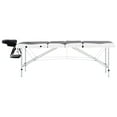thumbnail image 2 of vidaXL 4-Zone Foldable Massage Table Aluminium Black and White, 2 of 5