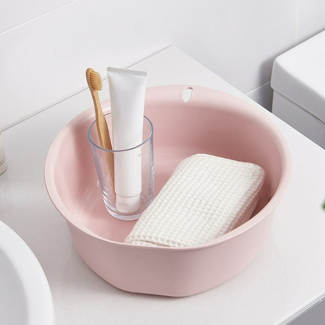 Bassin Épaissi, Bassin en Plastique Grande Capacité Résistant à la Chaleur pour la Maison, Bol de Lavage Multi-Usage pour Pieds, Visage et Mains pour Dortoir Étudiant, Maison, Hôtel, École
