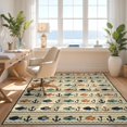 thumbnail image 3 of Design&I 3'x5' Ultra Soft Throw Mat, Fish Hook Fishing Border Wave Decorative Hunting Animals Pat None Fluffy Washable Easy Care Indoor rug for Bedside Hallway, 3 of 7