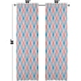 thumbnail image 4 of Coolnut Room Darkening Window Curtains Panels Drapes Pink Blue Plaid Pattern Thermal Insulated Grommet Blackout Curtains 84x55in 2 Panels, 4 of 5