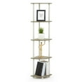 thumbnail image 6 of Furinno Multipurpose 11.6"W x 11.6"D x 57.7"H 5-Shelf Decorative Shelving Unit, Sonoma Oak and White, 6 of 8