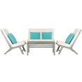 thumbnail image 6 of Safavieh Chaston 4 Piece Outdoor Modern Wood Living Set, 6 of 10
