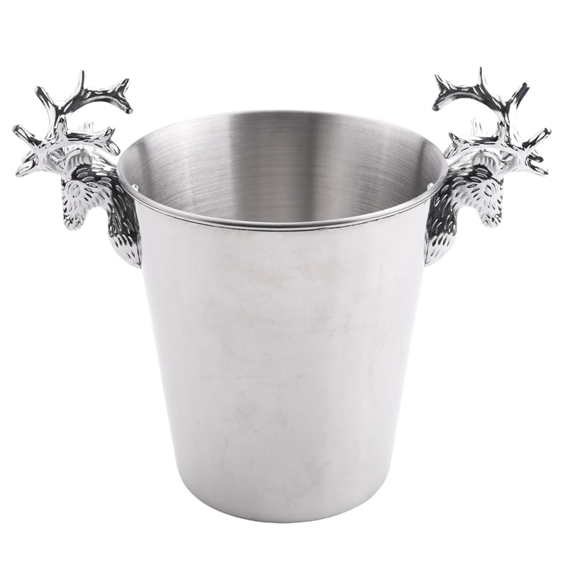 Stainless Steel Ice Buckets,Deer Head Handle,Insulated Ice Bucket,Wine