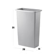 thumbnail image 3 of YHKJ Gray 23 Gallon Slim Rectangular Trash Can with lid Restaurant Trash can Trash can Tall Plastic Trash can Industrial Trash can Square Trash cans for Kitchen Trash can with Dome Lid, 3 of 7