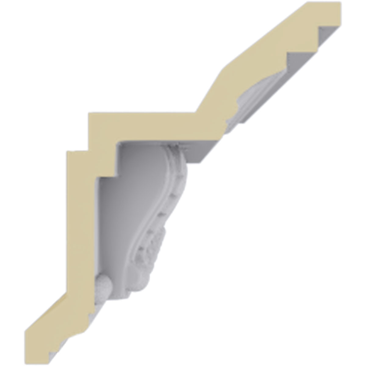 4 7/8"H x 4 1/4"P x 6 1/2"F x 94 1/2"L, (4 3/4" Repeat), Marcus Crown Moulding