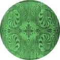 thumbnail image 1 of Ahgly Company Indoor Round Oriental Emerald Green Industrial Area Rugs, 7' Round, 1 of 4