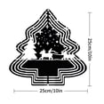 thumbnail image 2 of Stylish Metal Hanging Christmas Tree Wind Spinner - Festive Pine Tree Reindeer and Star Design for Garden Decor, 2 of 7