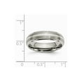 thumbnail image 6 of Titanium Ridged Edge 925 Sterling Silver Inlay 6mm Brushed/Polished Band Size: 13; for Adults and Teens; for Women and Men, 6 of 6