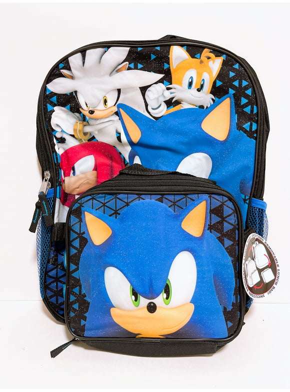Sonic the Hedgehog 16 Inch Backpack with Insulated Lunch Box Set