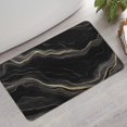 thumbnail image 2 of Black Gold Marble Pattern Bathroom Rugs Mat,Non Slip Microfiber Bathroom Rug,Rubber Backing,Soft Bathroom Mats for Bathroom Floor,Tub and Shower,17x30in(43x75cm), 2 of 5