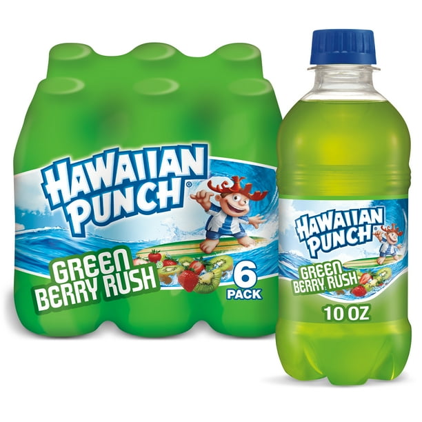 Hawaiian Punch Green Berry Rush Juice Drink, 6 count