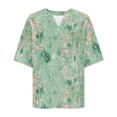 thumbnail image 5 of jjayotai Jjayotai Womens Summer Tunic Tops, Button Down Shirts, Short Sleeve T-shirts, Beach Vacation Clothes, V Neck Blouses for Women Multicolor^9 M, 5 of 6