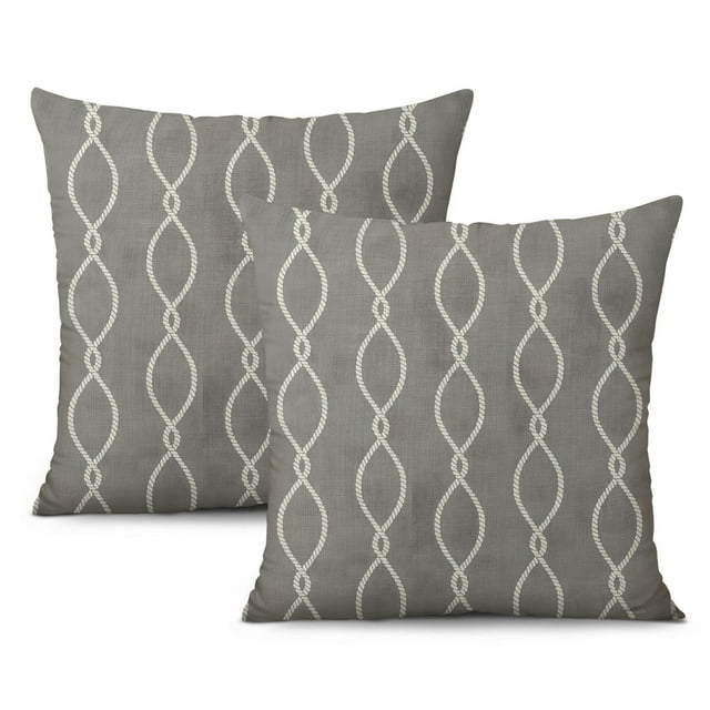 Revamp Your Sofa with 16x16 Inch Boho Grey Flower Decorative Cushion Covers - Set of 2