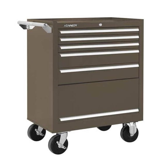 Kennedy 275XB K1800 Series 27"W X 18"D X 35"H 5 Drawer Brown Roller Cabinet