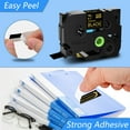 thumbnail image 6 of GREENCYCLE 2PK Compatible for Brother P-touch Gold on Black 18mm 8m TZ TZe TZe-344 TZ-344 TZ344 TZ344 Laminated Label Tape, 6 of 7