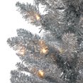 Holiday Time 4ft PreLit Silver Tinsel Christmas Tree, Silver, 4