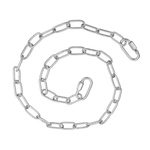 Cerradura de cadena para puerta Uxcell, (31.5 pulgadas, plateada) (1 pieza) Cerradura de cadena colgante de acero inoxidable 304 para establo, granero, gabinete, cerca, hamaca, jaulas para mascotas