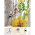 thumbnail image 6 of Sheer Curtains 45 Inch Length 2 Panels Set for Kitchen, Farmhouse Sunflowers Semi Sheer Curtains for Windows, Spring Country Watercolor Cow Floral Voile Window Treatments Rod Pocket Curtain, 6 of 7