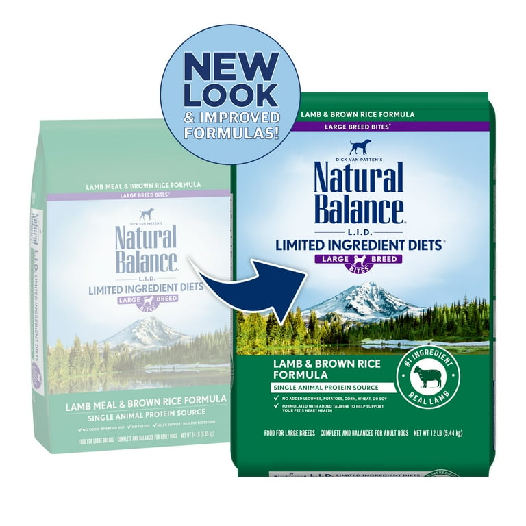 Natural Balance L.I.D. Limited Ingredient Diets Dry Dog Food 12 Pounds Lamb Brown Rice Large Breed Formula Walmart