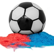 Unboxme Gender Reveal Soccer Ball Kit, Celebrate Your Gender Reveal Party with Exciting Pink and Blue Powder for Baby Boy or Girl, Includes 24 Voting Stickers and two Colors of Bright Powder.