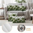 thumbnail image 6 of Lumbar Pillow Covers 12 x 20 Inches, Tropical Palm Trees Waterproof Throw Pillow Cover Set of 2, Summer Botanical Leaves Green Gray Decorative Rectangle Cushion Covers for Patio/Tent/Couch/Garden, 6 of 9