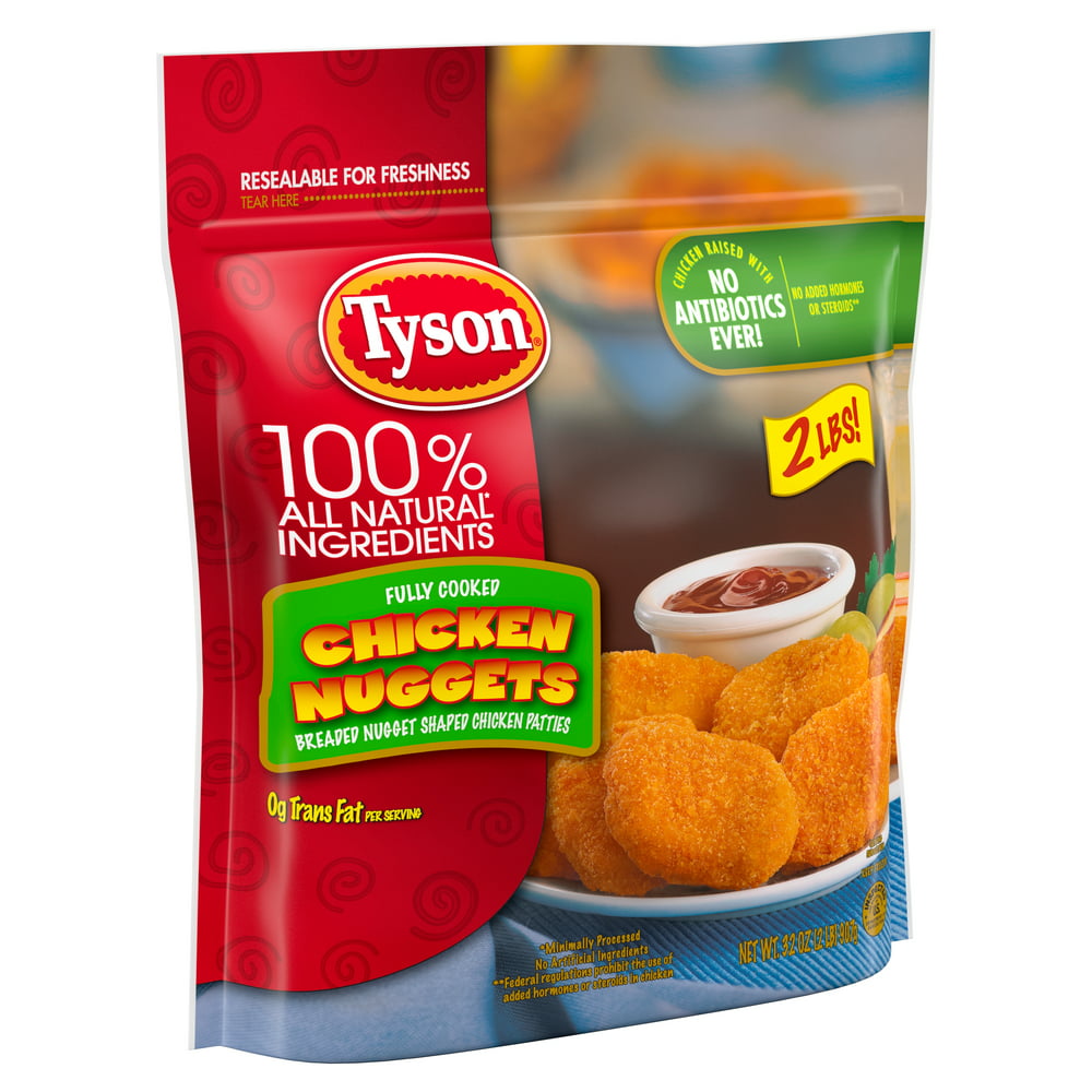 Tyson Fully Cooked Chicken Nuggets - 2 lb (Frozen) - Walmart.com