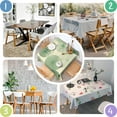 thumbnail image 4 of Green Tie Dye Overlay Pattern Square Tablecloth,Waterproof Square Table Cover,Wipeable Spillproof Washable Table Cover for Home Kitchen Party Decor 60"x60"(152x152cm), 4 of 6