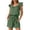 Green, variant on Women's Summer Sleeveless Shorts Jumpsuit | Elegant Front Tie Round Neck Jumpsuit with Pockets & Lace Trim - Casual for Daily Getaways