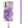 thumbnail image 3 of SaniMore for Samsung Galaxy S24 2024 Case with Detachable Crossbody Lanyard Shockproof TPU Backplane Marble Pattern Luxury Fashion Anti-drop Slim Lightweight Cover For Samsung Galaxy S24, Darkpurple, 3 of 4