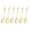 Gold, variant on 6 Divisions Elaborate Fashion Metal Dessert Spoons Not Corrosive Simple Utensils for Candy Preserve Dear Spoon