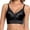 Black, variant on Lace Patchwork Push Up Racerback Bra for Home and Leisure Comfort Fit Seamless Wirefree Design, M, Black