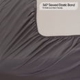 thumbnail image 4 of Johnpey Modern 4 Piece Gray Solid Print Bamboo Derived Rayon Bed Sheet Sets, Full, 4 of 8
