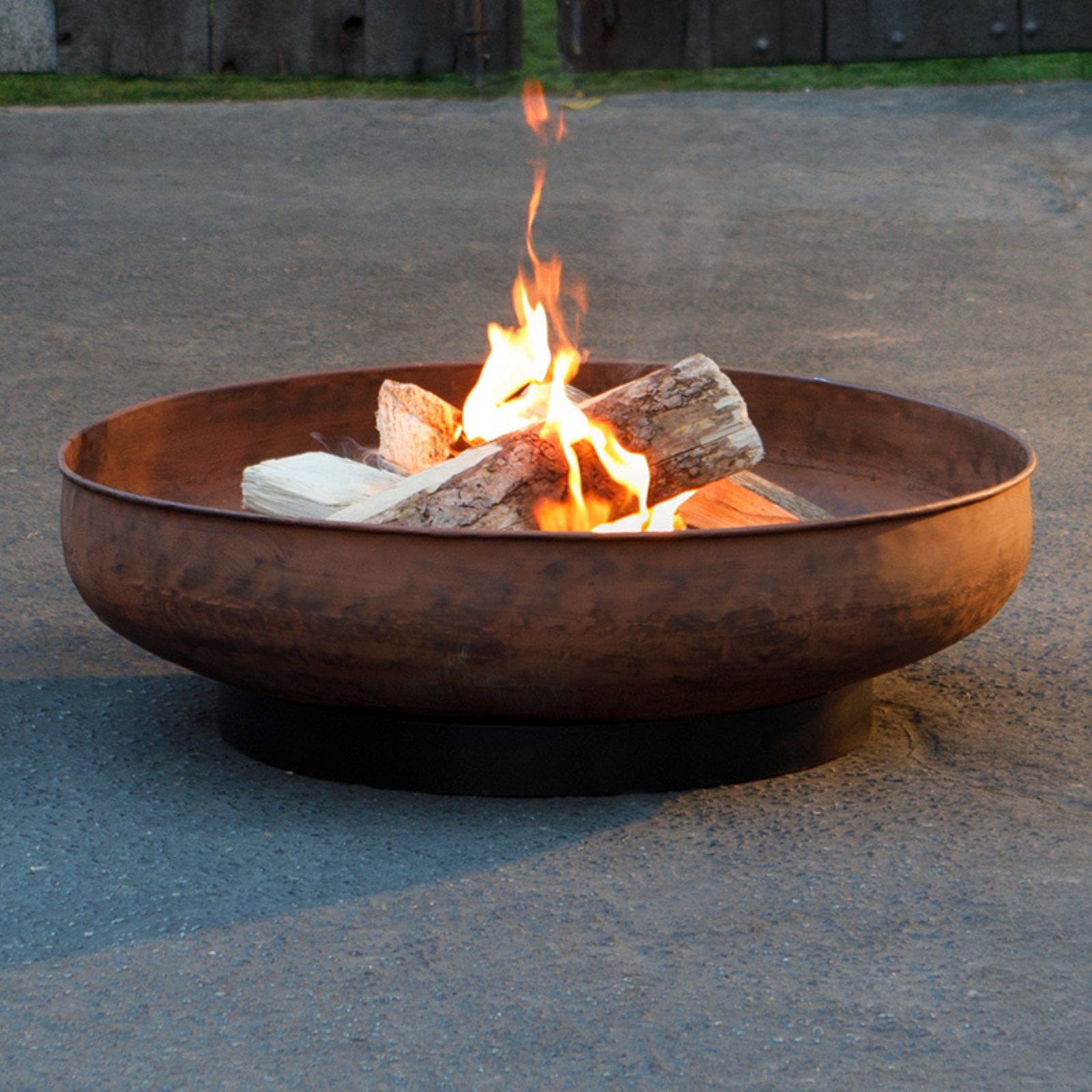 C Coast Sechee Large Round Iron Wood Burning Fire Pit Com