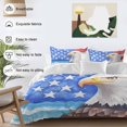 thumbnail image 4 of American Flag Bedding 3 Piece Duvet Cover Set Twin Size, Country Eagle Independence Day Blue Red Soft Microfiber Comforter Cover with Zipper Closure & Pillowcases, Wrinkle & FadeResistant Quilt Cover, 4 of 9