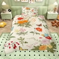 thumbnail image 2 of Erosebridal Garden Flower Twin Bedding for Girls, Floral Butterfly Duvet Cover Set, Gray Reversible, 2pcs 1 Duvet Cover and 1 Pillowcase, No Comforter, 2 of 6