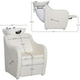 thumbnail image 2 of BarberPub Backwash Ceramic Shampoo Bowl Sink Chair Station Spa Salon Beauty Chair 9089, 2 of 9