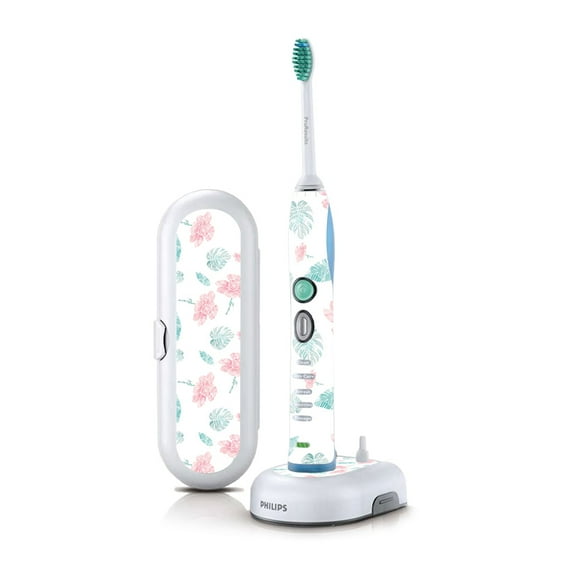 Skin Decal Wrap Compatible With Philips Sonicare 7 Series FlexCare+ Rechargeable Sticker Design Paper Flowers