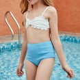 thumbnail image 5 of Fesfesfes Teen Girls Holiday Cute Bikini Sets Children Girls Swimwear Printed Split Two Piece Swimsuit Swim Pool Beach Wear Skinny Bathing Suit 6-12 Years, 5 of 9