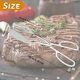 thumbnail image 2 of ABPETE 3 Pieces Buffet Serving Tongs, Salad Tongs for Kitchen Serving, Stainless Steel Food Scissor Tongs, Thickening Food Serving Tongs for Home Party(Silver), 2 of 6