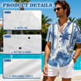 thumbnail image 5 of Yuyamidu Palm Tree Shirt Men and Women Matching Outfits Womens Hawaiian Dresses Pleated Tiered Sleeveless Dress Mens Button Down Shirts Matching Tropical Outfits for Couples , M, 5 of 6