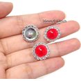 thumbnail image 2 of 10pcs 16mm Round Rhinestone Faux Pearl Buttons Embellishments - Sew On (red), 2 of 3