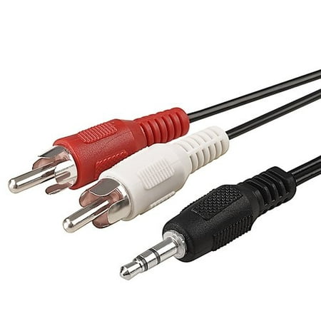 Importer520 Male 3.5mm Plug Stereo Splitter to 2 Male RCA Plugs 6 FT. Cable for iPod, iRiver, Zune, Audiovox FMM100 FM Modulator or other AUX